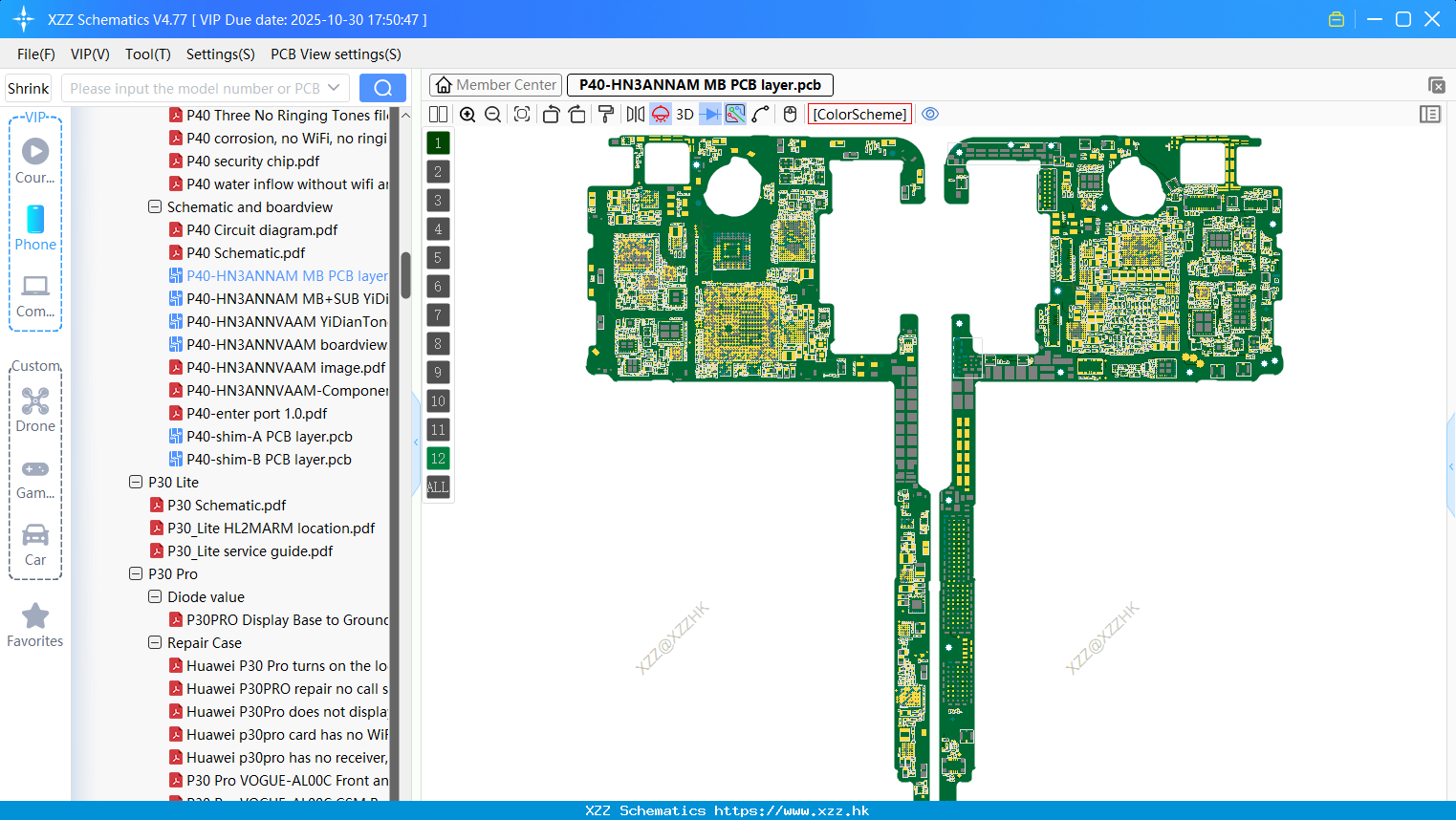 Huawei P40-HN3ANNAM MB PCB Layer